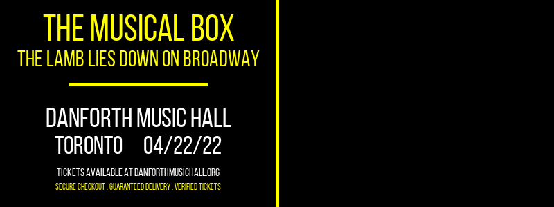 The Musical Box - The Lamb Lies Down On Broadway at Danforth Music Hall